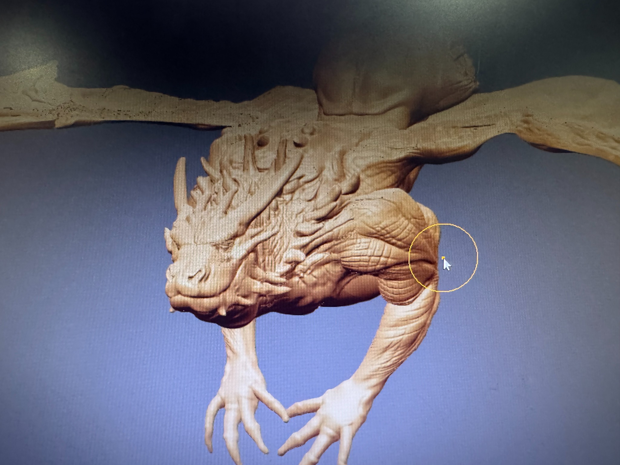 Red Dragon digital sculpt work in progress